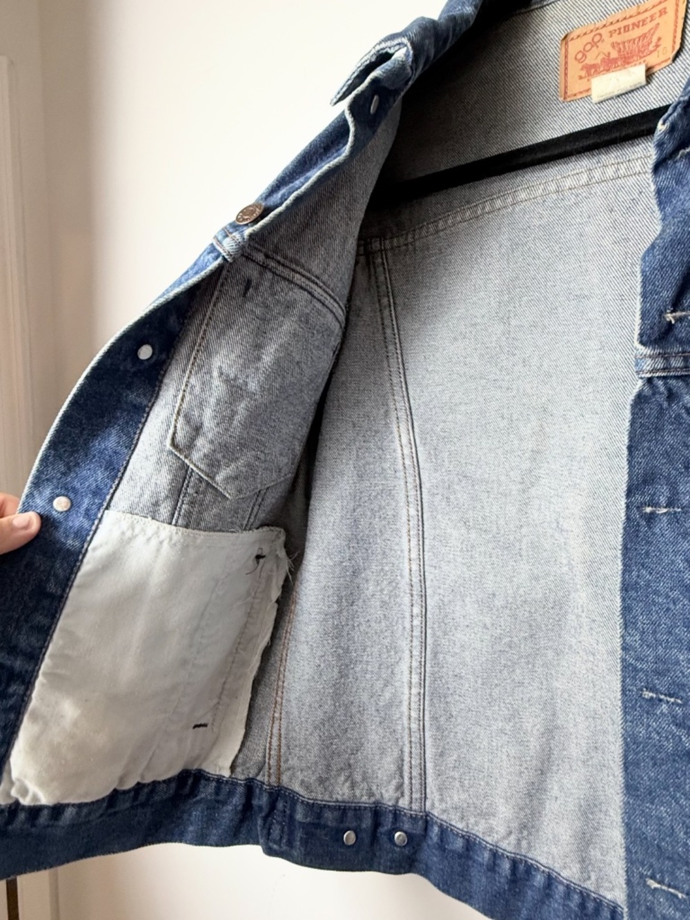 Gap Pioneer Vintage Denim Jacket Size 18 Jean Dark Wash (NOTE FLAW) (V) - Picture 4 of 9